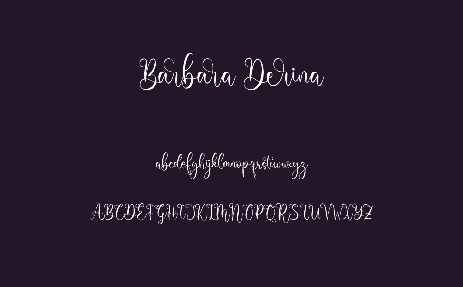 Barbara Derina font