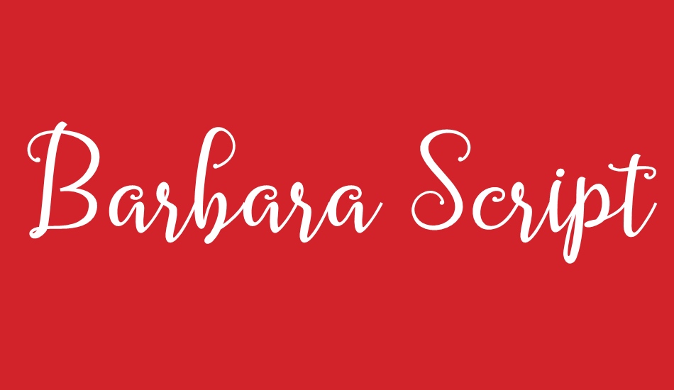 Barbara Script font big