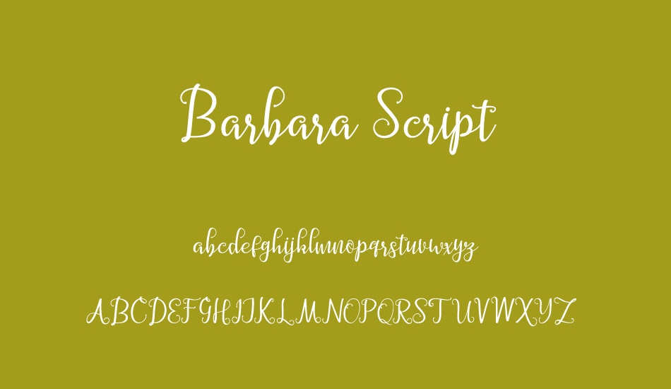 Barbara Script font