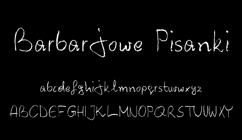 Barbarjowe Pisanki font