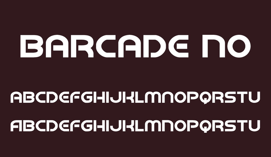 Barcade No Bar font