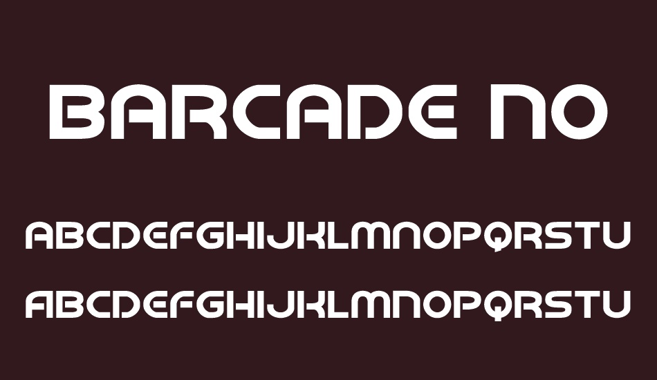 Barcade No Bar font