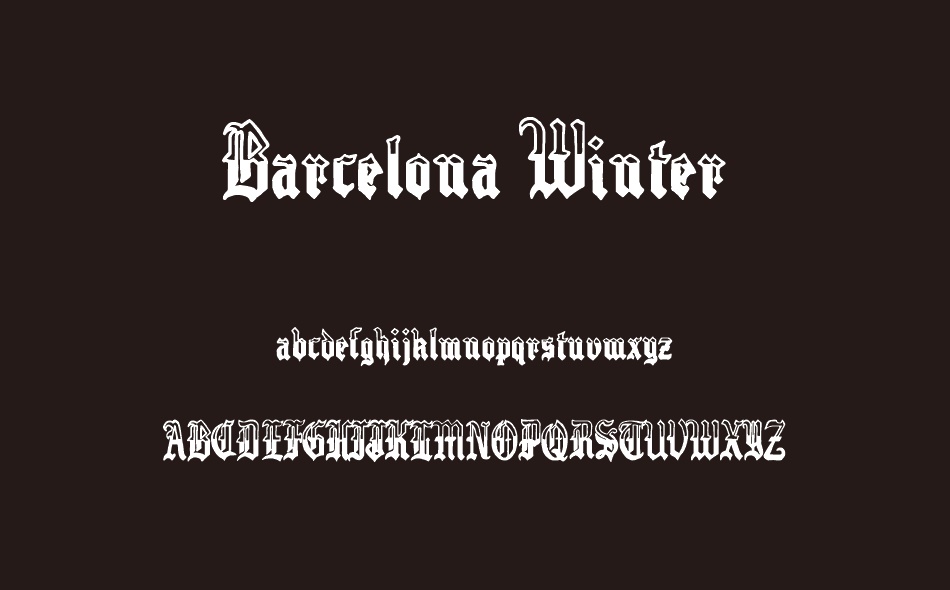 Barcelona Winter font