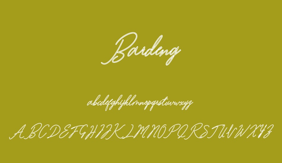 Bardeng font