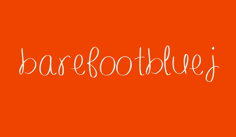 barefootbluejeannight font big