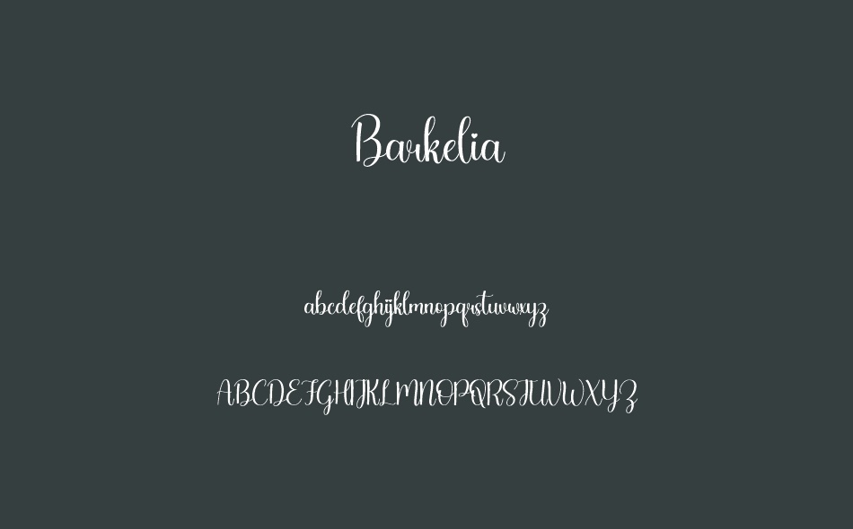 Barkelia font