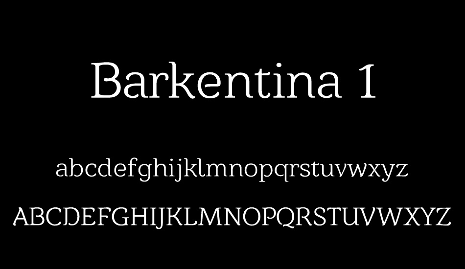 Barkentina 1 font