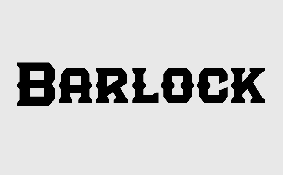 Barlock font big