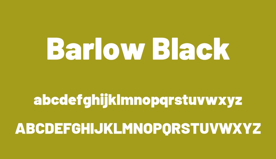 Barlow Black font