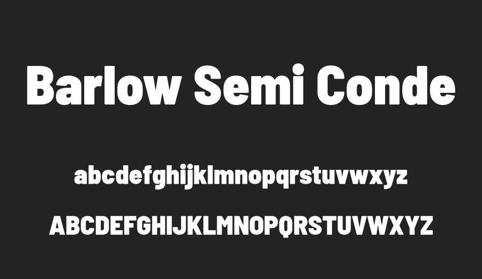 Barlow Semi Condensed Black font