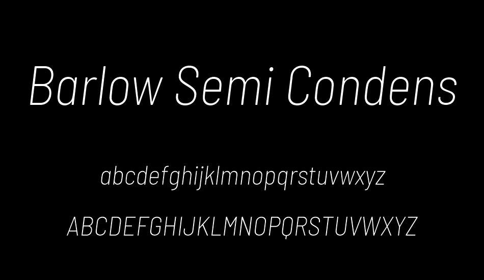 Barlow Semi Condensed ExLight font