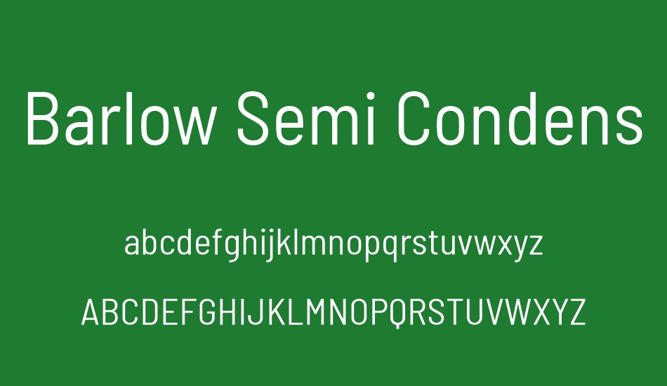 Barlow Semi Condensed font
