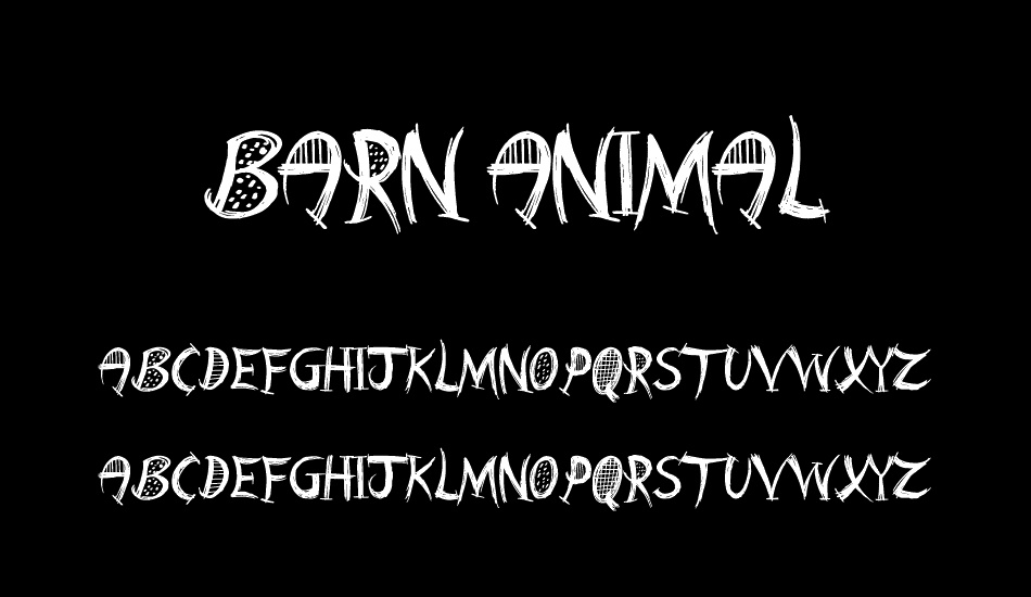 Barn Animal font