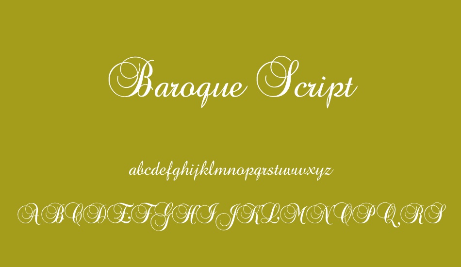 Baroque Script font