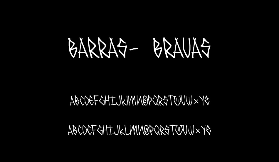 BARRAS- BRAVAS font