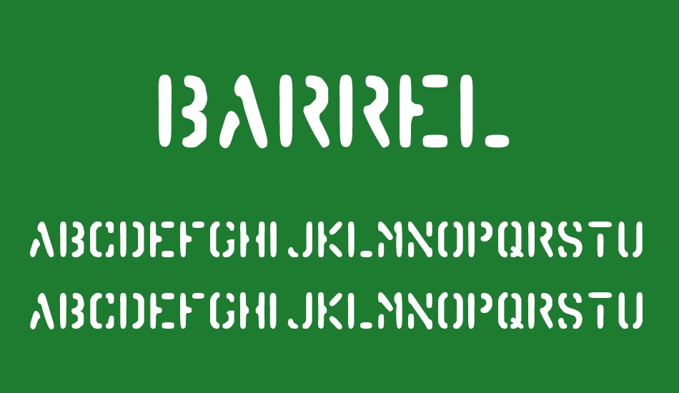 Barrel font