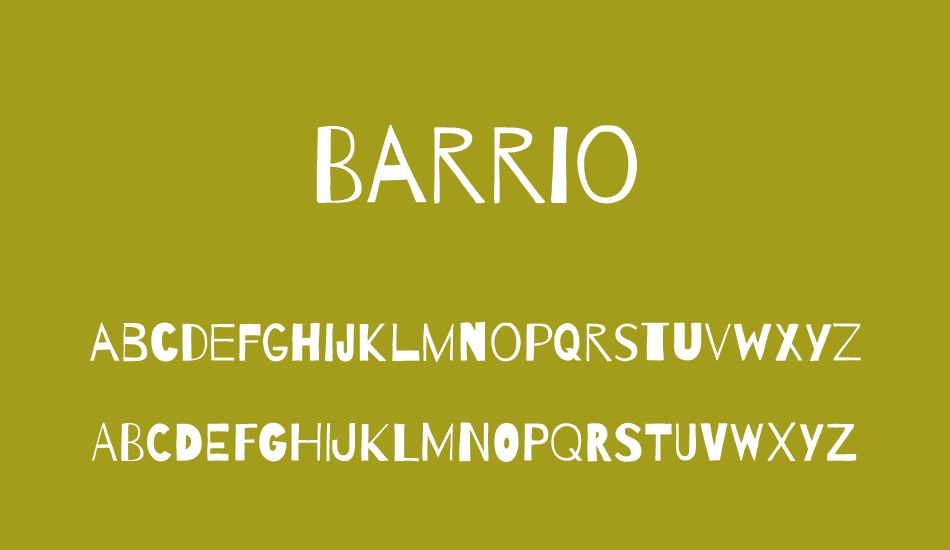 Barrio font