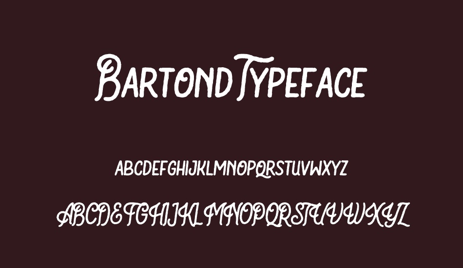Bartond Typeface Demo font