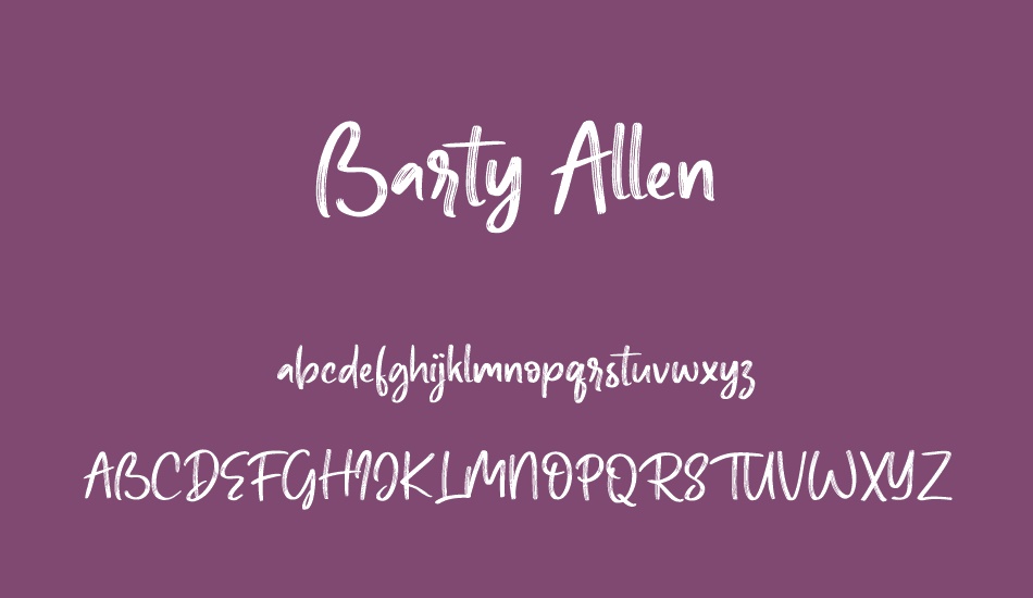 barty-allen font