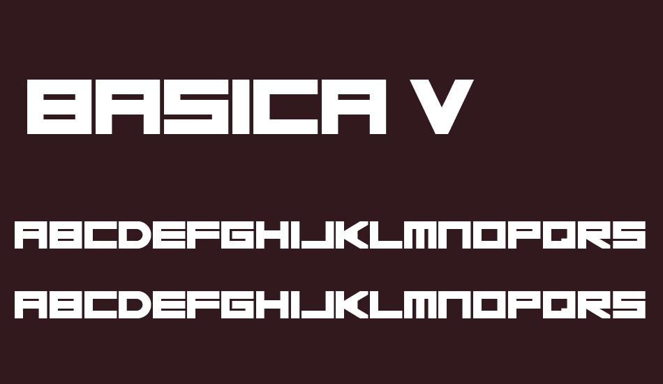 Basica v.2012 font