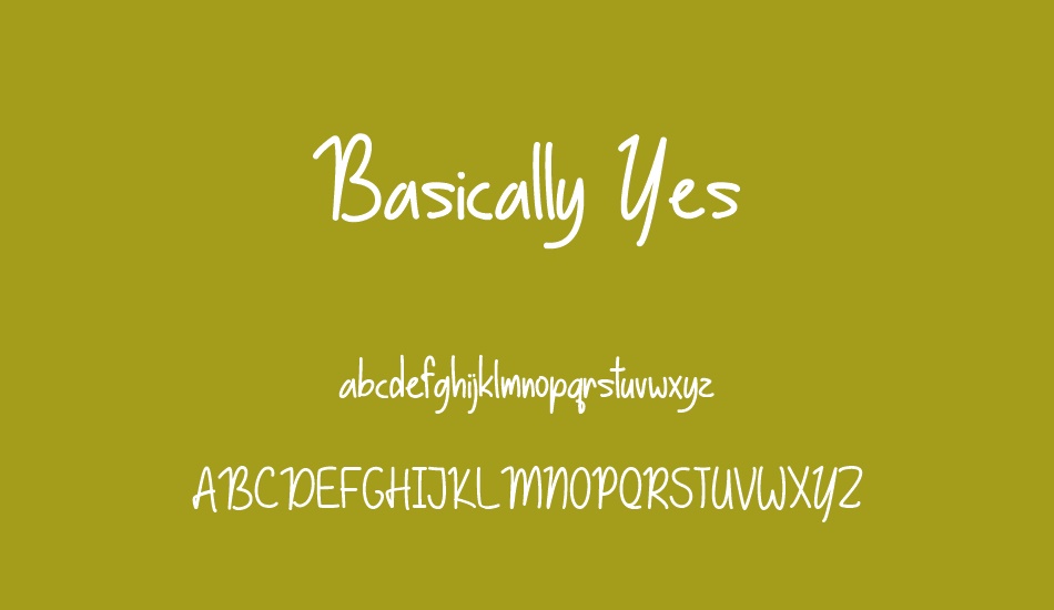 Basically Yes font