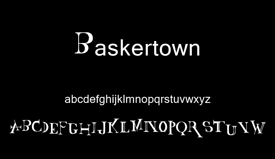 Baskertown font