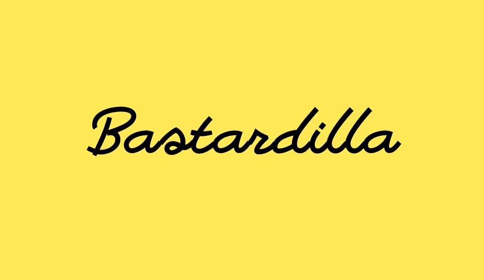 Bastardilla font big