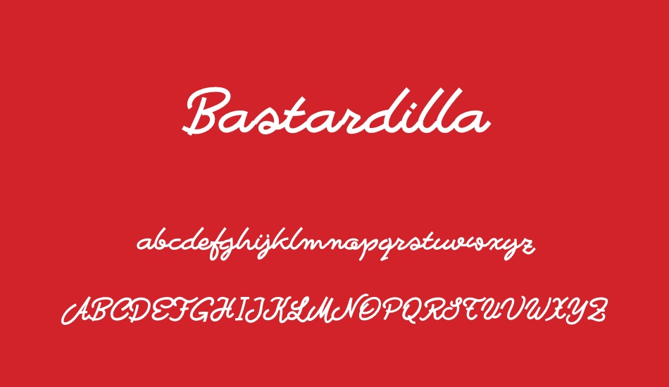 Bastardilla font