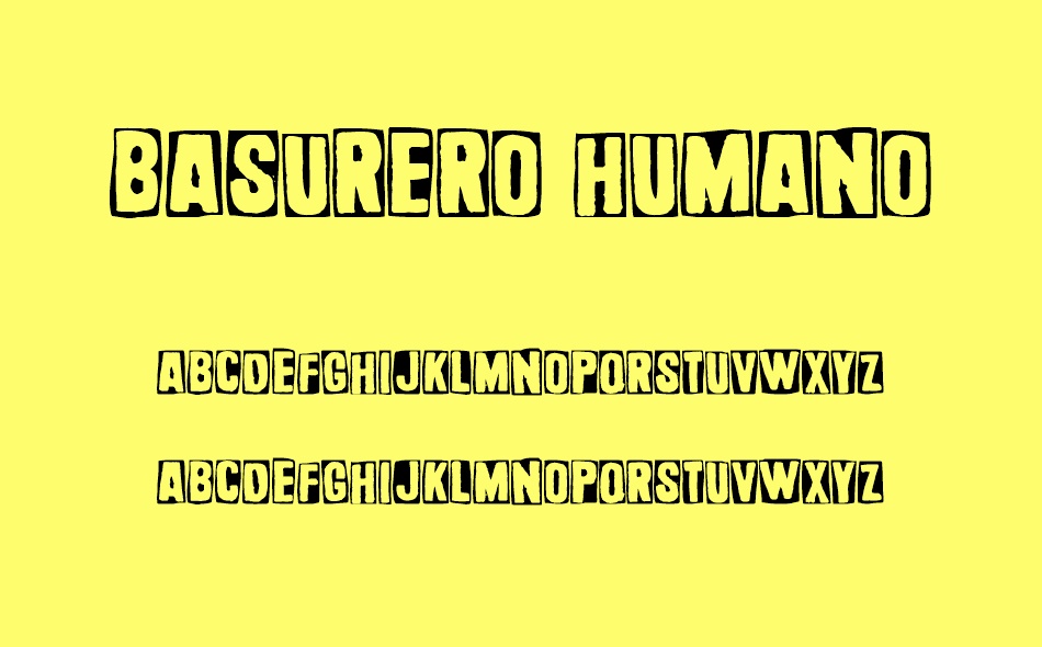 Basurero Humano font