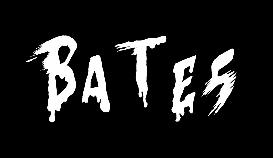 Bates Shower font big