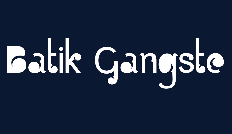 Batik Gangster font big