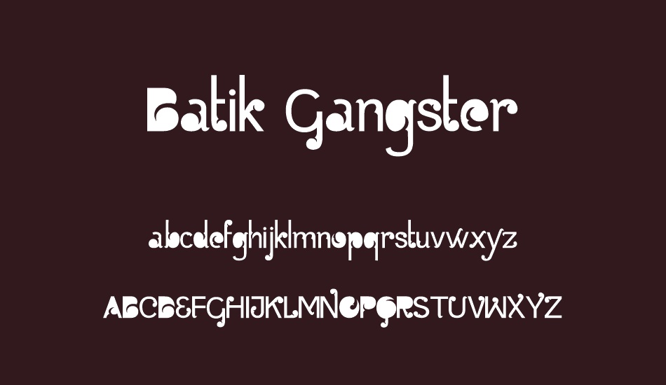 Batik Gangster font