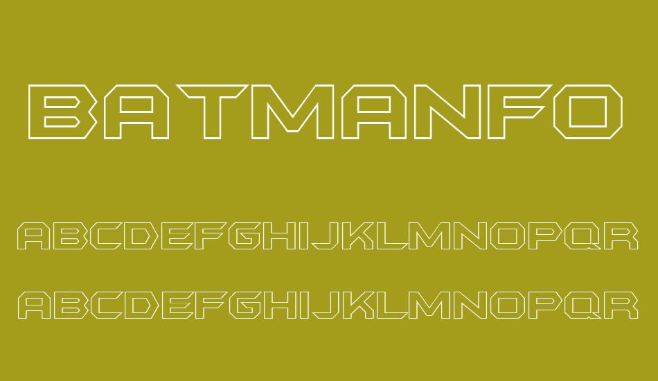 BatmanForeverOutline font