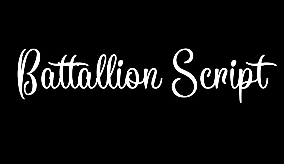 Battallion Script Demo font big