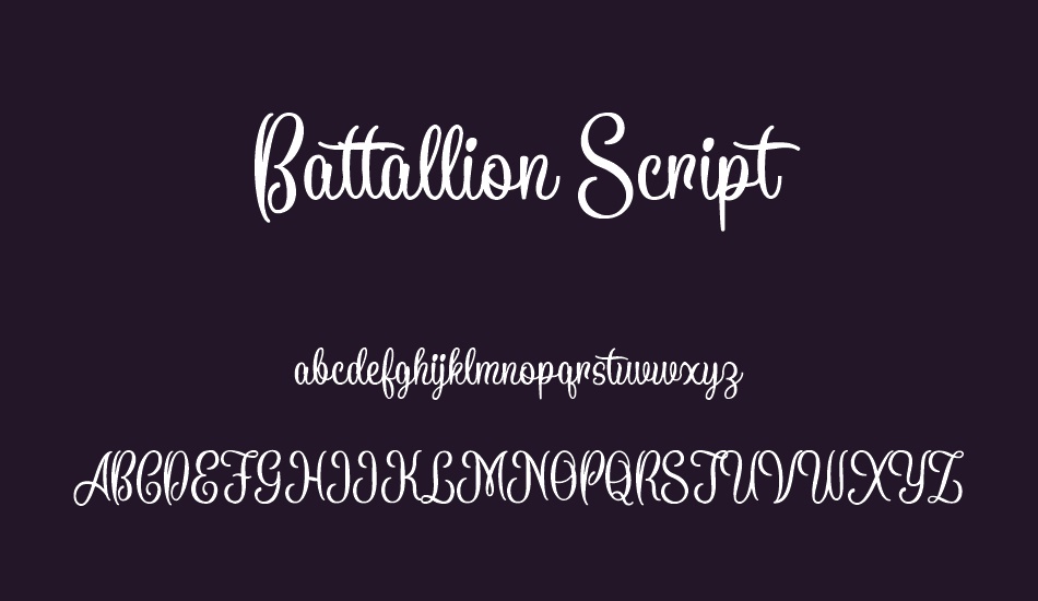 Battallion Script Demo font