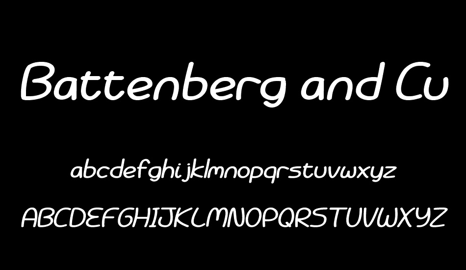 Battenberg and Custard font
