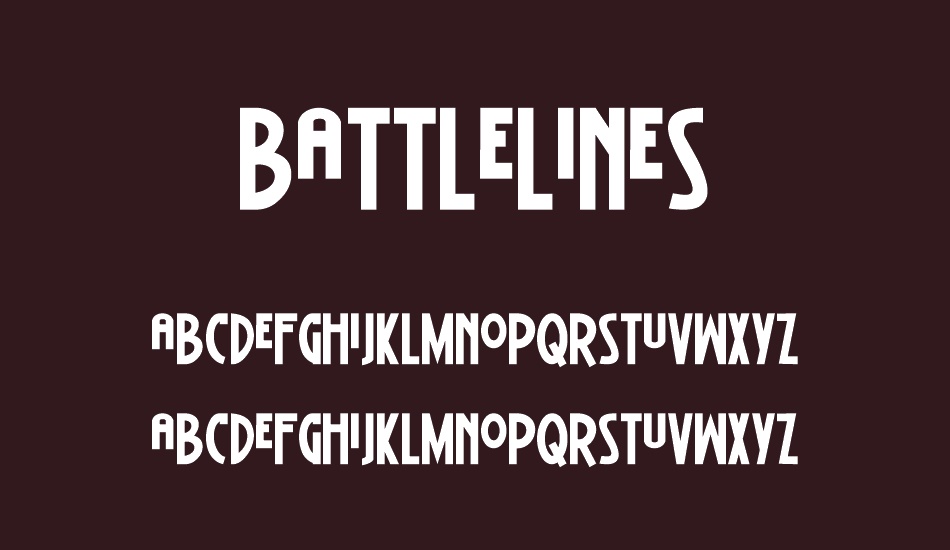 BattleLines font