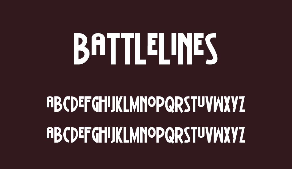 BattleLines font