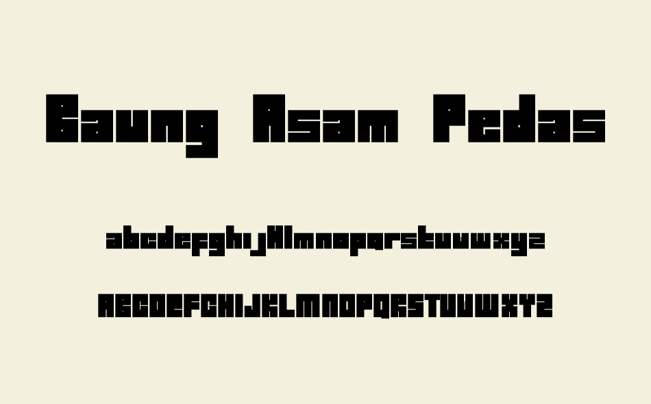 Baung Asam Pedas font