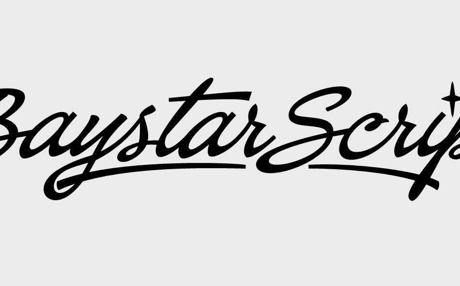 Baystar Script font big