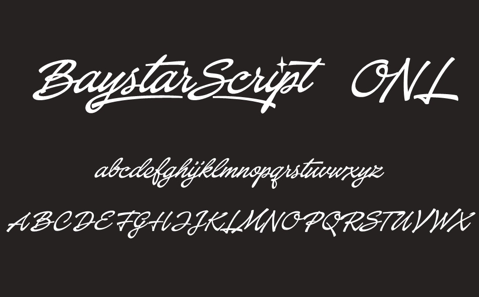 Baystar Script font