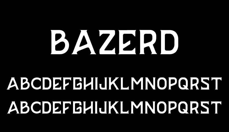 BAZERD font