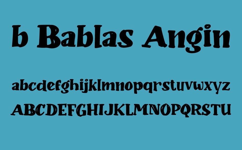 b Bablas Angine font