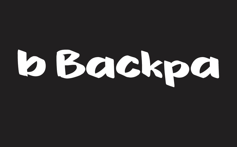 b Backpack font big