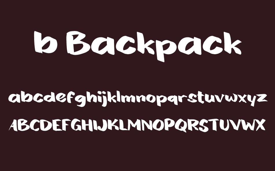 b Backpack font
