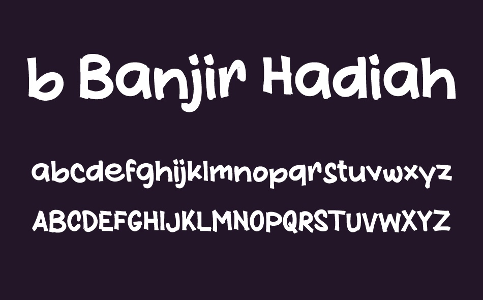 b Banjir Hadiah font