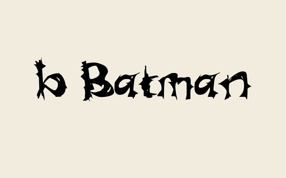 b Batman Robinson font big