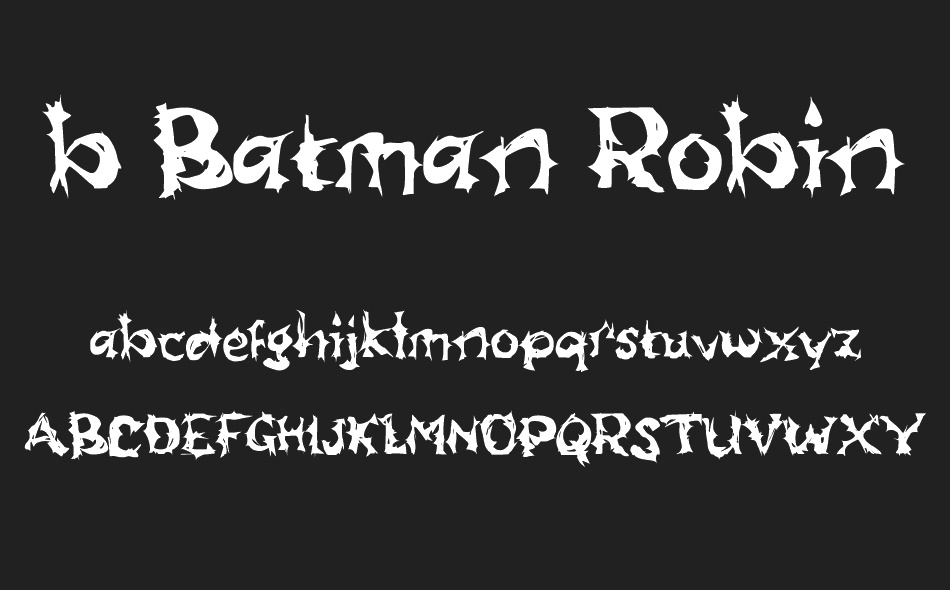 b Batman Robinson font