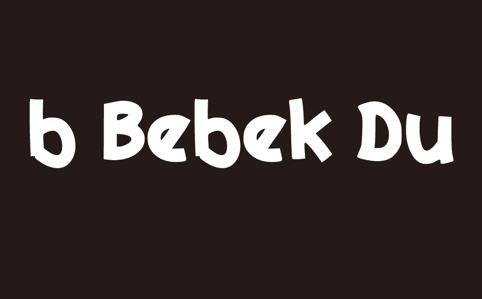 b Bebek Duck font big