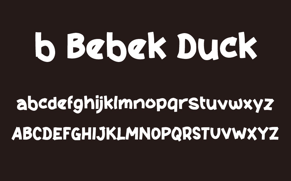 b Bebek Duck font